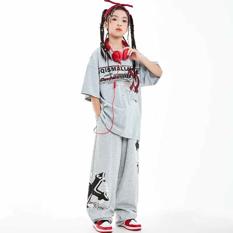 2025 meninos meninas roupas esportivas jazz dança topo calças de carga hiphop terno crianças prática terno dança rua trajes palco dn20454