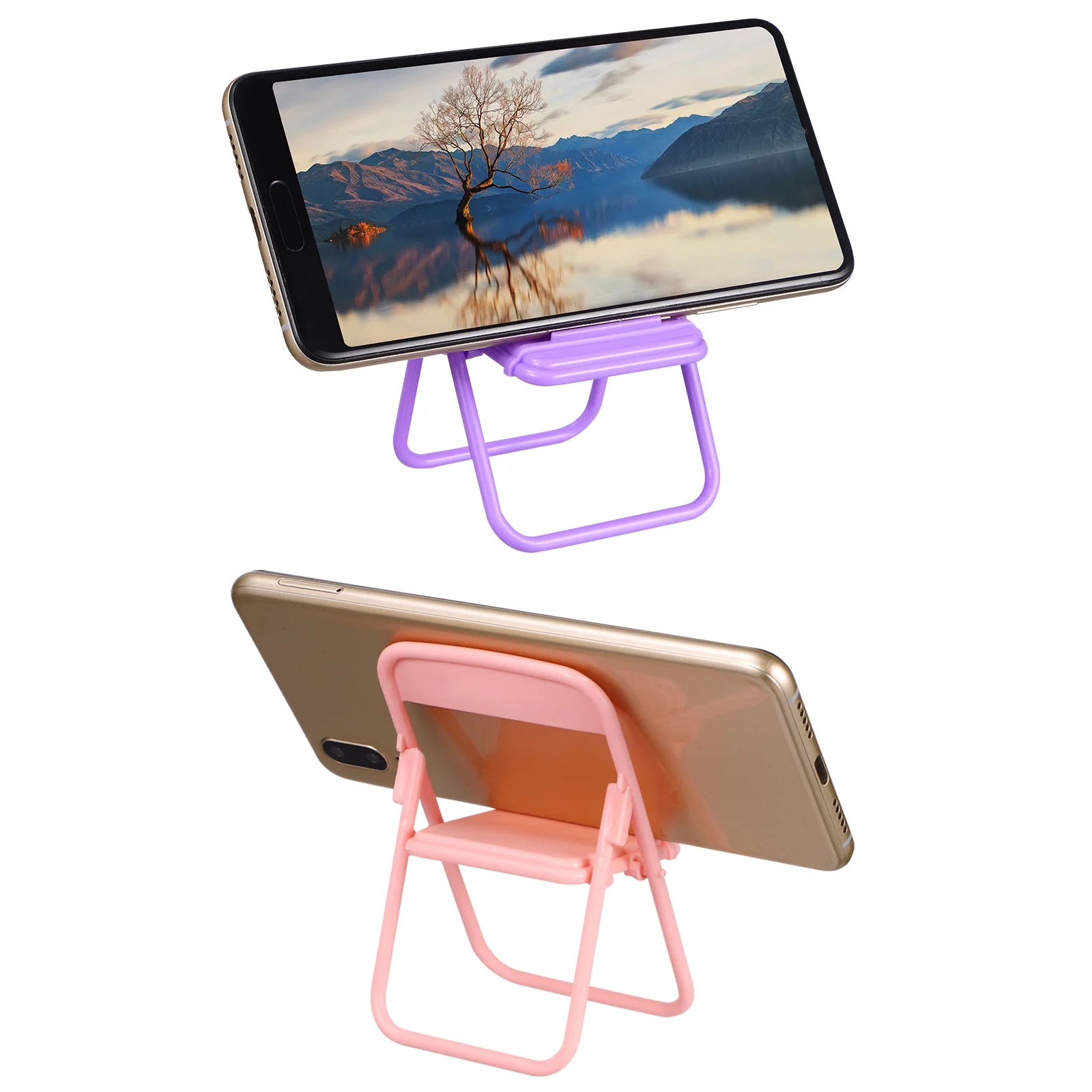 

30 pcs Mini Foldable Chair Phone Holder Cute Cell Phone Stand For Desktop Decoration Table Organizer Smartphones Stand
