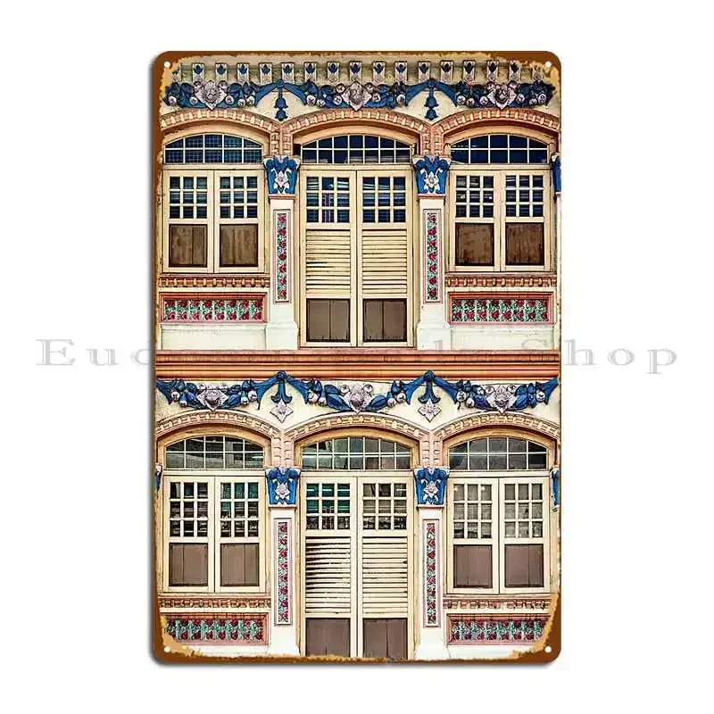 Singapore Heritage Shophouses Of Singapore Metal Plaque Poster Garage Garage Wall Cave Cinema Designer Tin Sign Poster