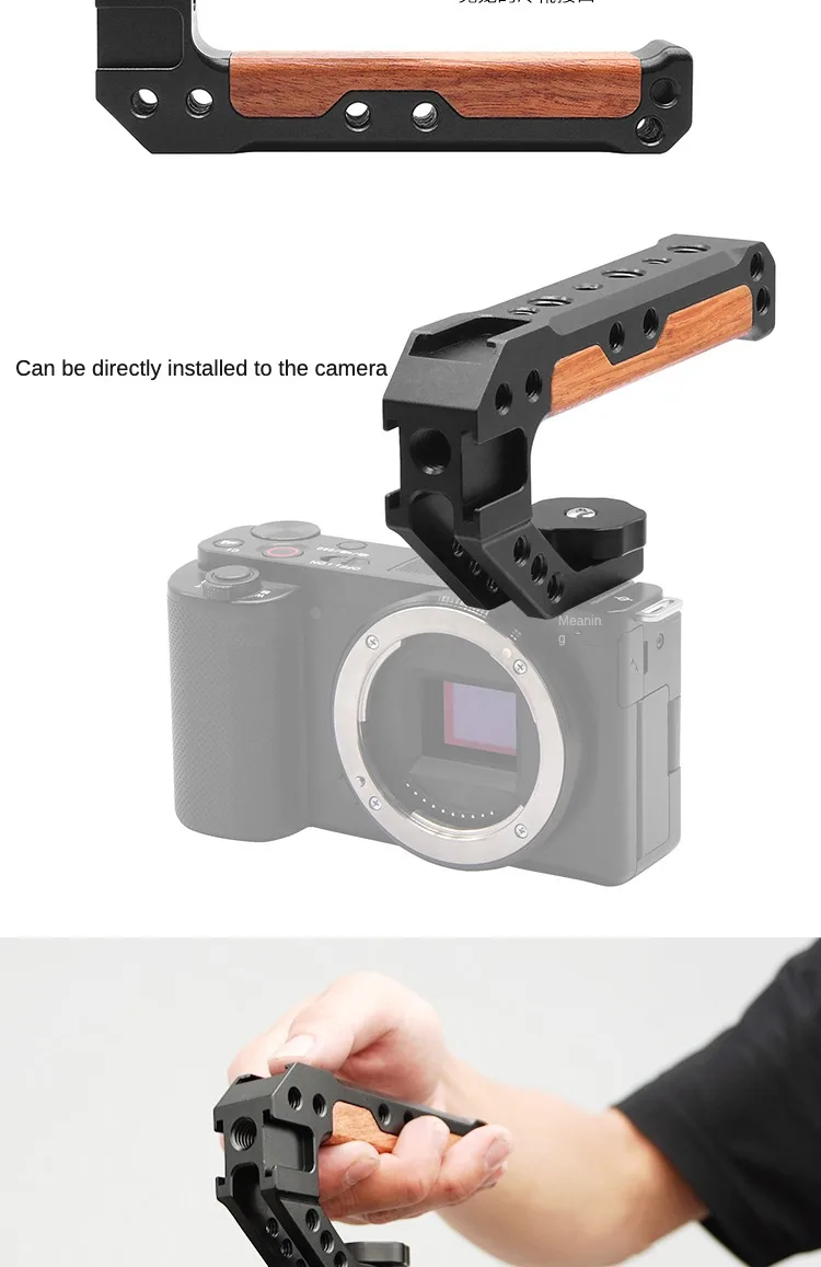 Für Canon EOS R8 DSLR Kamera Käfig Rig Top Griff Grip Kalten Schuh Montieren 3/8 "1/4" ARRI Stativ video Schutz Gehäuse Fall – Detail 32