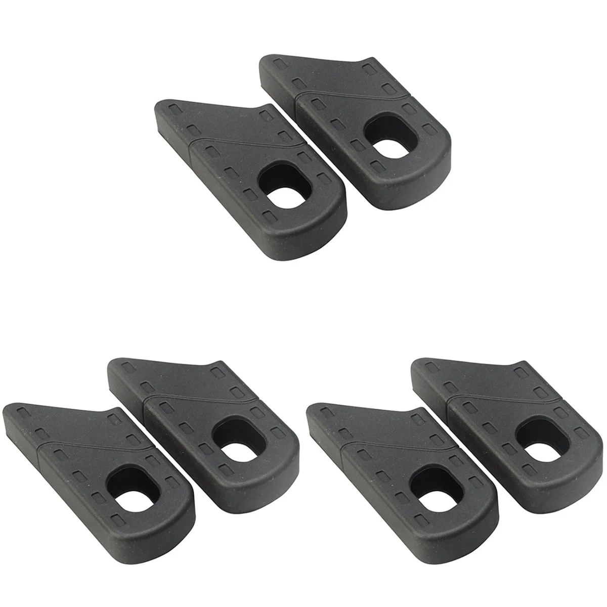 

A77I 6PCS Universal Bicycle Fixed Gear Rubber Crankset Crank Protector Cover Case Road Bike Crank Arm Boot Sleeve, Black