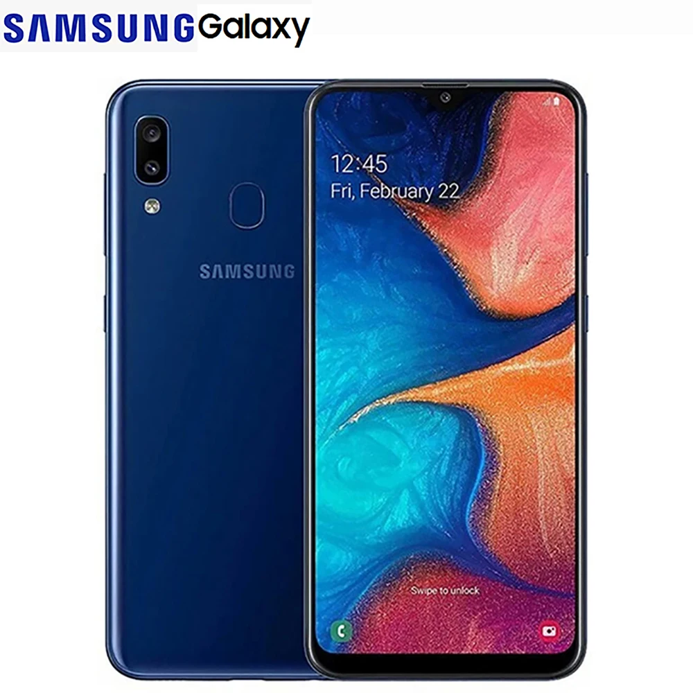 Refurbished Samsung Galaxy A20e Smart Android Phone A202U1 5.8-inch Back Fingerprint 3000mAh 15W NFC 720x1560 US Version32GB 3GB