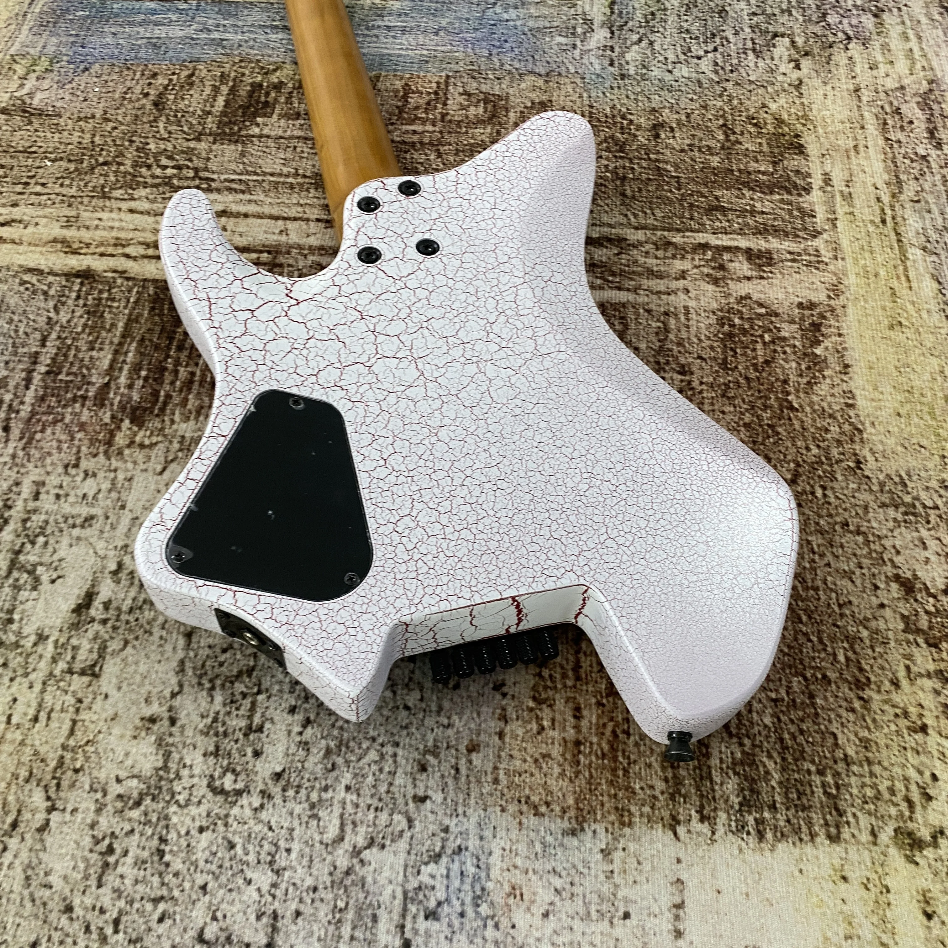 바이서스 헤드리스 기타, 베이스우드 바디, 메이플 지판, 24프렛, 6현, 경량 여행용 기타, HH 픽업