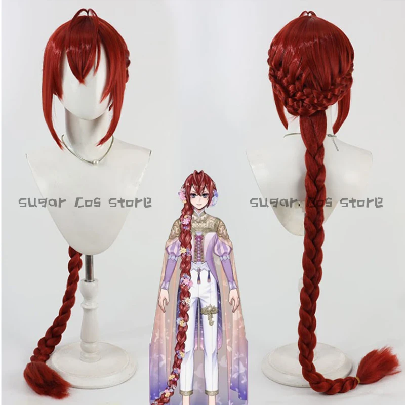 

Anime Twisted Wonderland Riddle Rosehearts Cosplay Wig 120CM Heat Resistant Synthetic Hair Halloween Role-playing Party Props