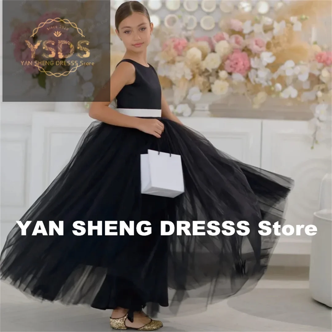 Flower Girl Dresses Flowers Butterfly With Trailing Short Sleeve For wedding Banquet Party Holy Communion