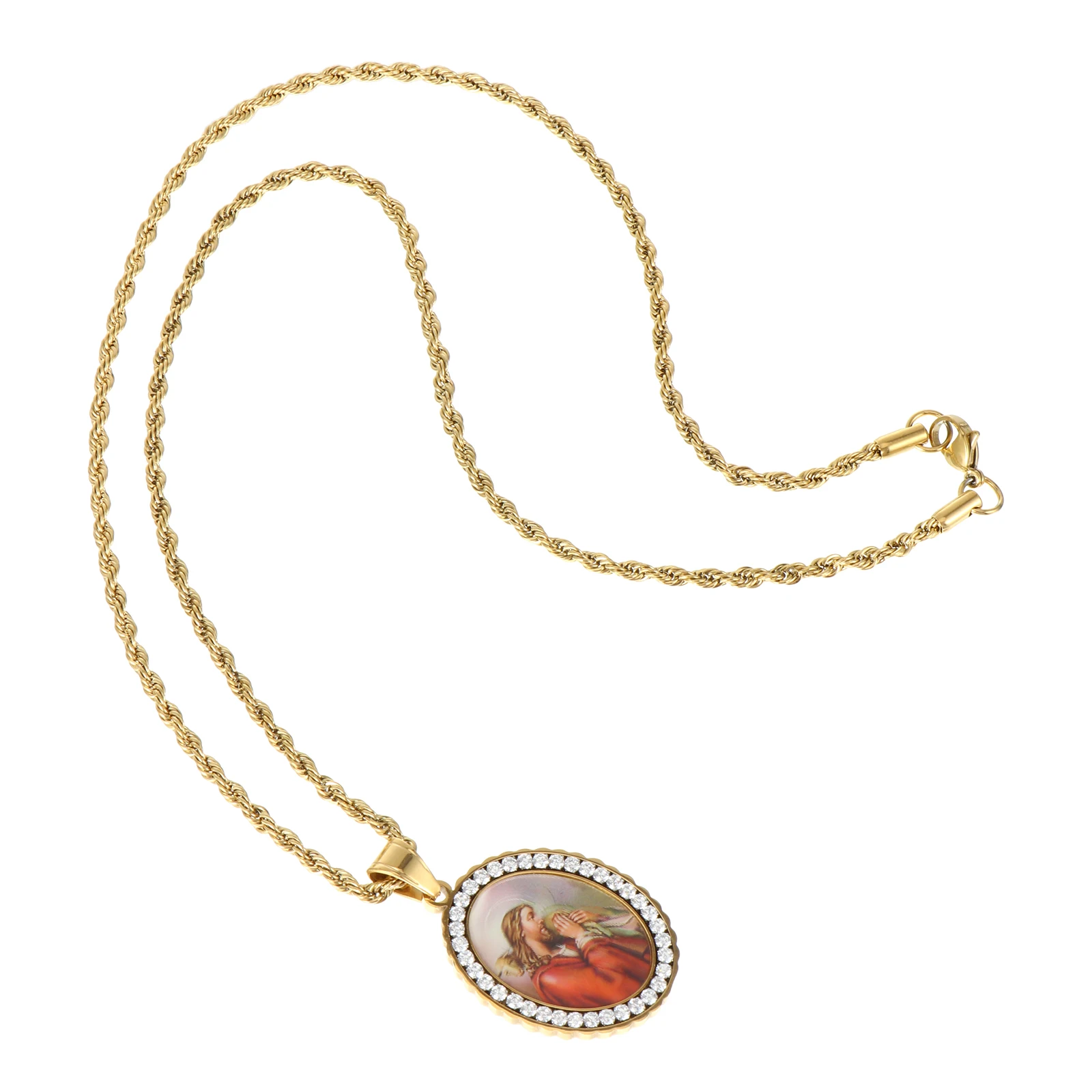 

1Pcs Round Pendant Necklace Shiny Surface Unique Design Durable Comfortable Hip-Pop Dancing Party Necklace Gift for Friends