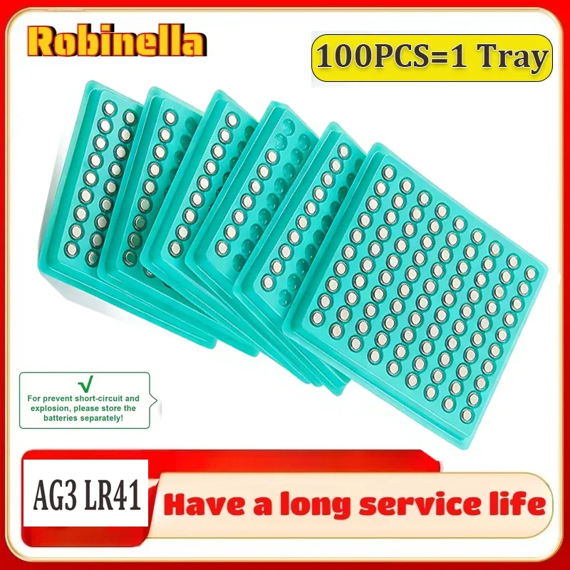 

Батарейки LR41 AG3 щелочные кнопочные 1.55В SR41 192 CX41 392 L736 384 SR41SW для калькуляторов и часов, оптом, в лотках