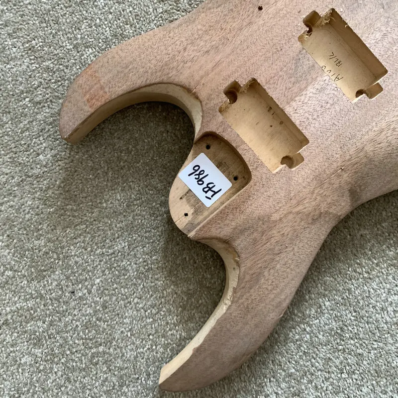 FB986  Solid Basswood with Mahogany for 6 String Electric Guitar Body Genuine LAG Guitar Replace and DIY Parts Unfinished