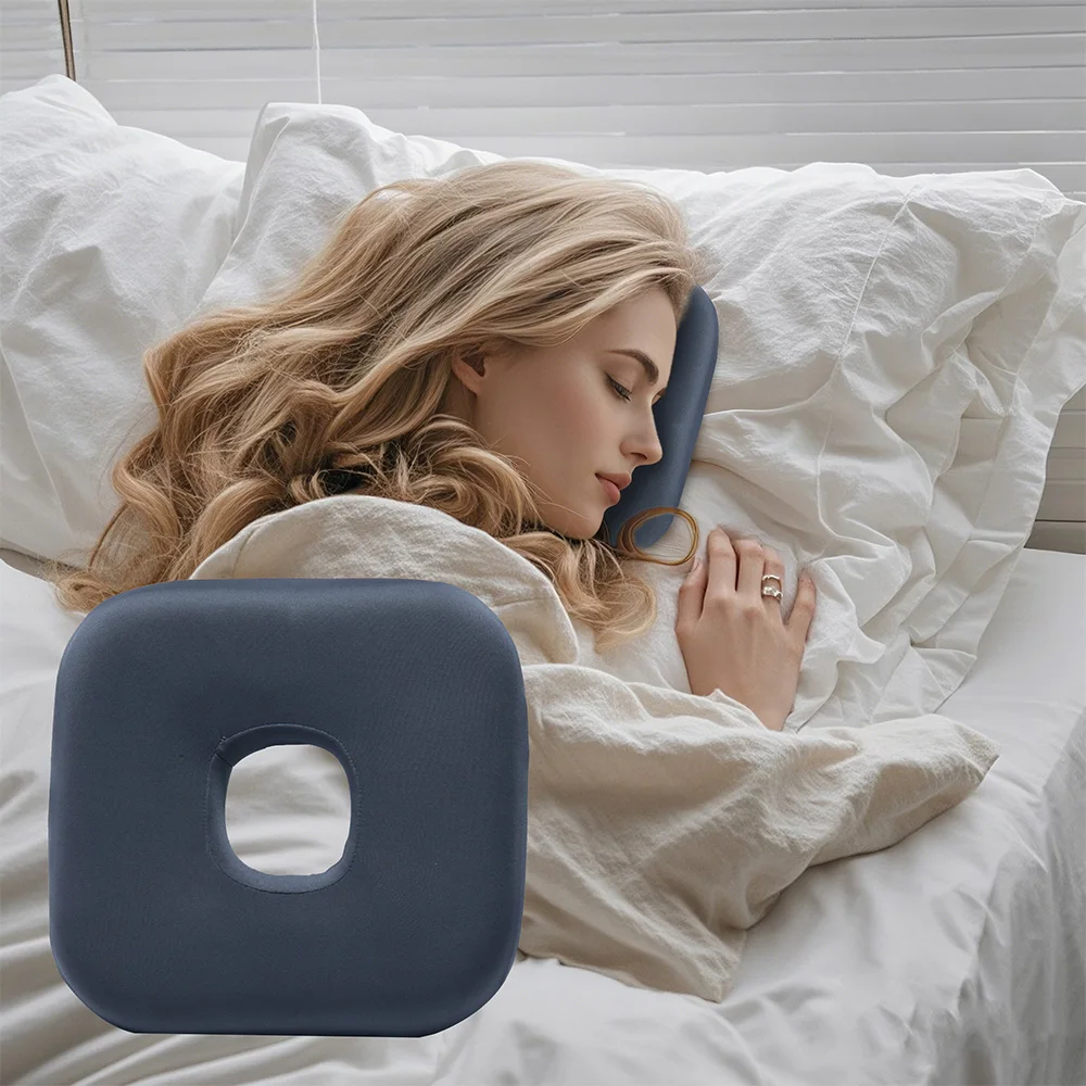 Ear Piercing Pillow for Side Sleepers, CNH and Ear Pain Ear Inflammation，with an Ear Hole Sleeping Pillow, Ear Guard Pillow