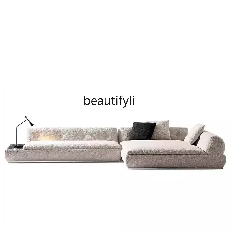 V Italian minimalist super moon fabric sofa new combination villa living room modern light luxury designer straight row