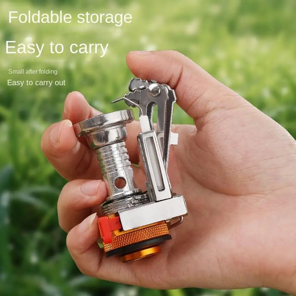 Mini Stove Head For Outdoor Camping Portable Barbecue Grill Picnic Stove Stable Support Wind Resistant Camping Stove Cooking