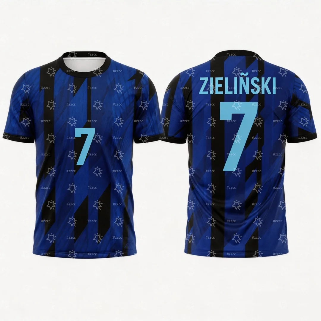 26-27 Italienisches Match-Trikot Federico Dimarco, Lautaro Martínez Fußballtrikot Sommer-Sportbekleidung Herren T-Shirt Kinderbekleidung ﻿ – Detail 4