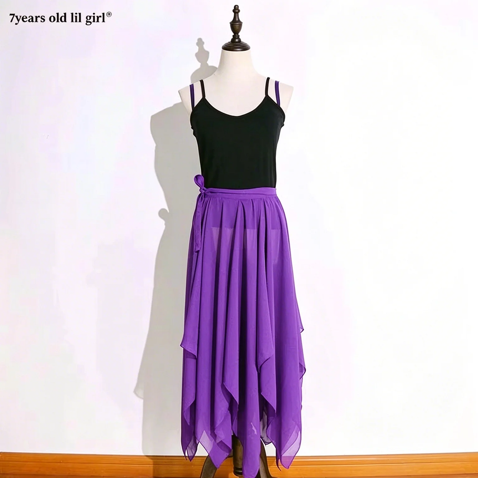 Belly Dancing Skirts  Costumes Training Practice 12 - Angle Skirt Performance Split  for Women EW57