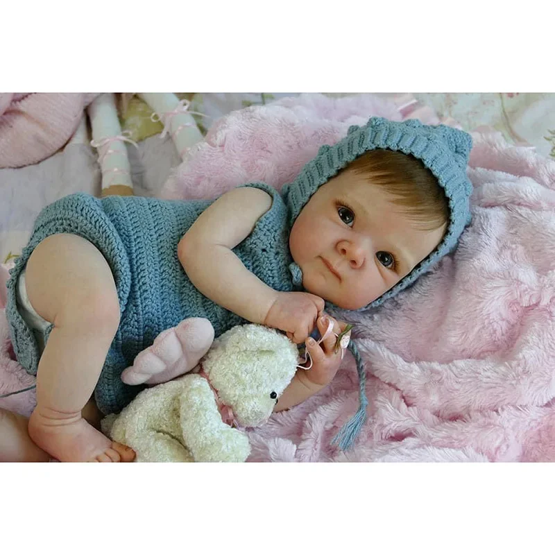 Boneca bebê reborn de silicone, corpo inteiro de 18 polegadas, bettie, bebê realista, múltiplas camadas, pintura de pele 3d com veias visíveis, bebe reborn