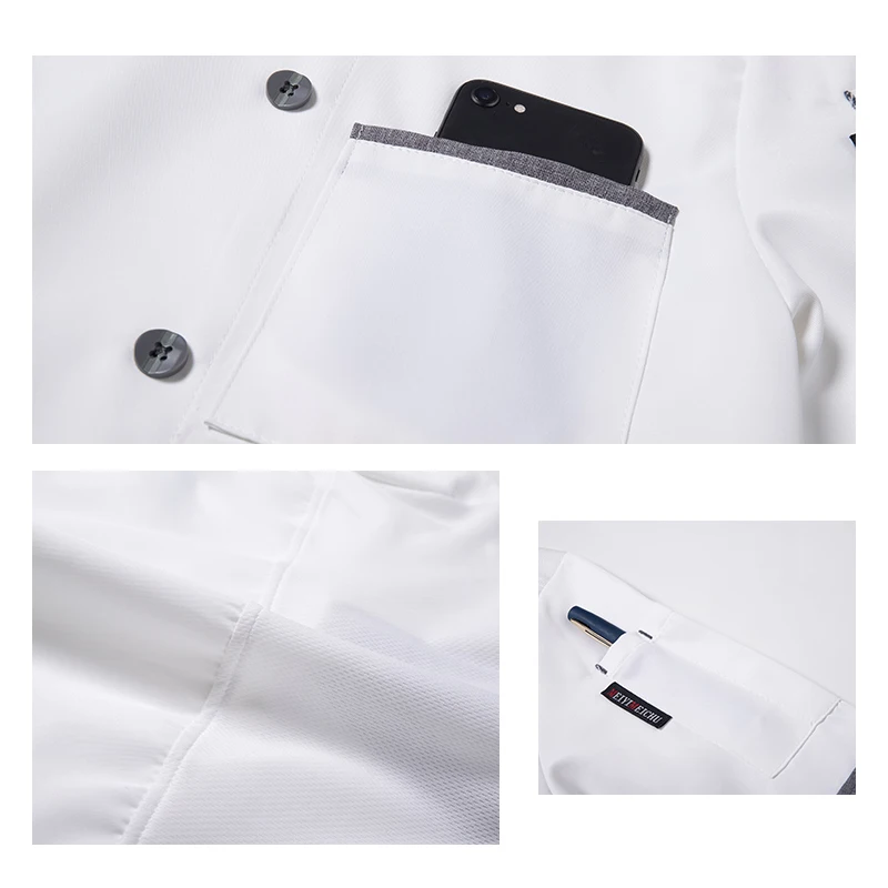 Keuken Jas Bakkerij Korte Mouw Cook Kostuum Voor Mannen Restaurant Chef-Kok Uniform Top Catering Werkkleding Hotel Vrouwen Elastische Jas