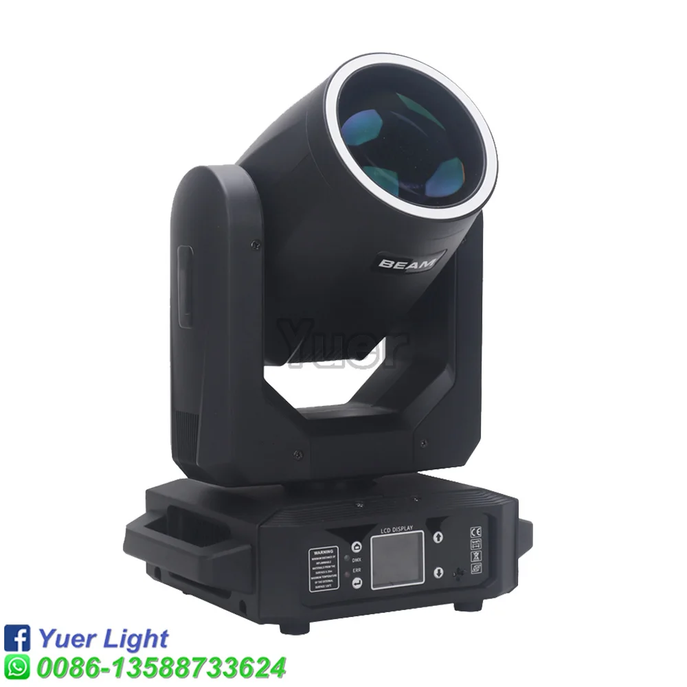 Foco de haz giratorio LED para decoración de bodas, luces Sharpy de escenario para fiesta, Dj, KTV, baile, DMX, con cabezal móvil, 18 prismas, 200W, 2 piezas