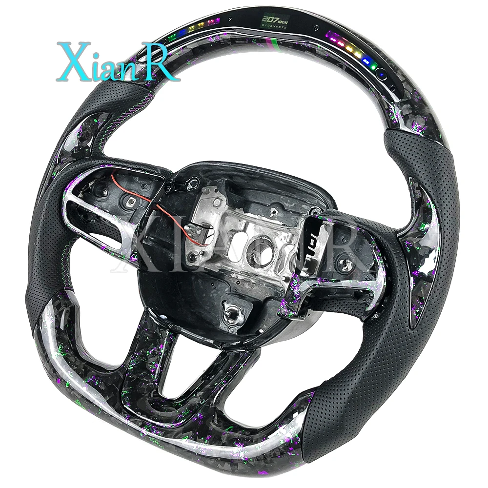 Cars accessories for Dodge Challenger Hellcat charger custom LED forged carbon fiber sports style steering wheel