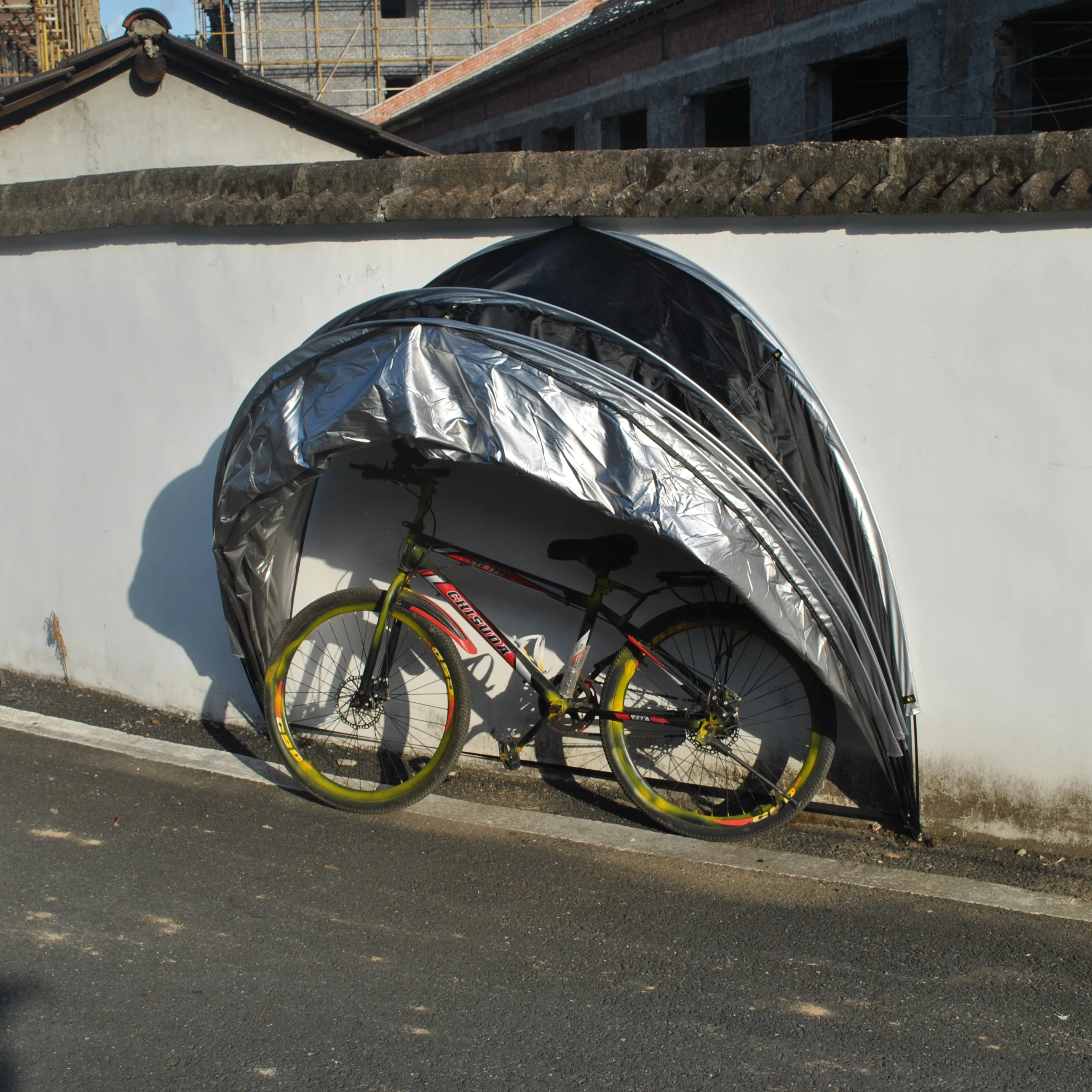 Garage Tent or 2 Motorcycle Storage Tent, Rainproof, Dustproof, Multi-function, Sundry Room,Fence, Hanging on Wall, 3 Bicycles