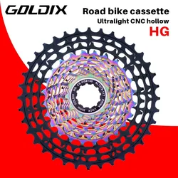 GOLDIX Ultralight Road Bike Freewheel HG Structure 11/12Speed Aluminum Alloy Material CNC Hollow Gravel Bike Bicycle Cassette