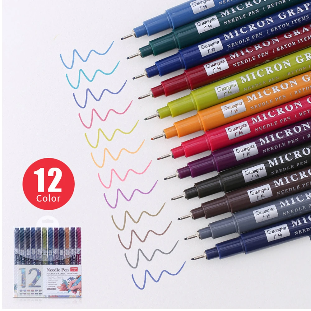 Micro-Line Pens, 0.5MM Felt Tip Drawing Pens, Anime Pens, Sketch Pens, Micro Pen, Colored Micro-tip Pens for Artists, Fineliner