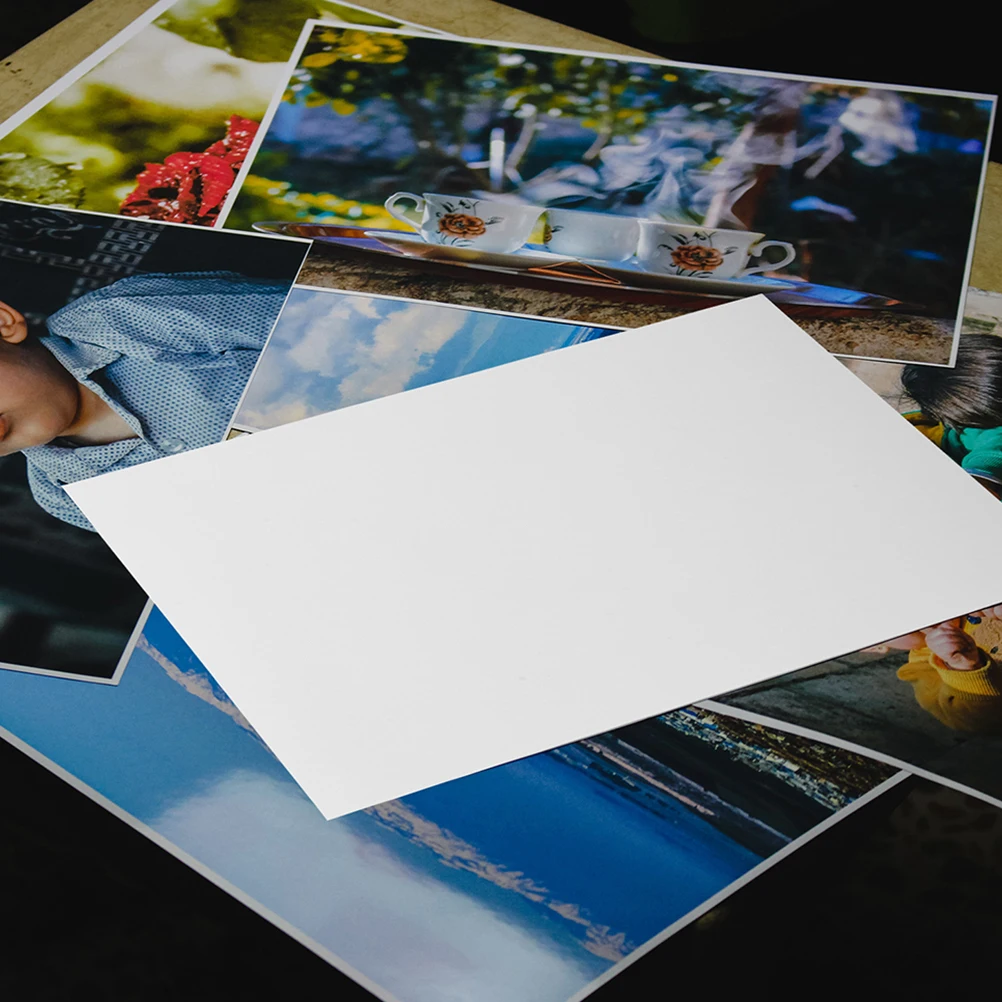 100Pcs Photo Paper Glossy Waterproof Quick Dry Compatible with Most Inkjet Printers Compact Size for Easy Carry