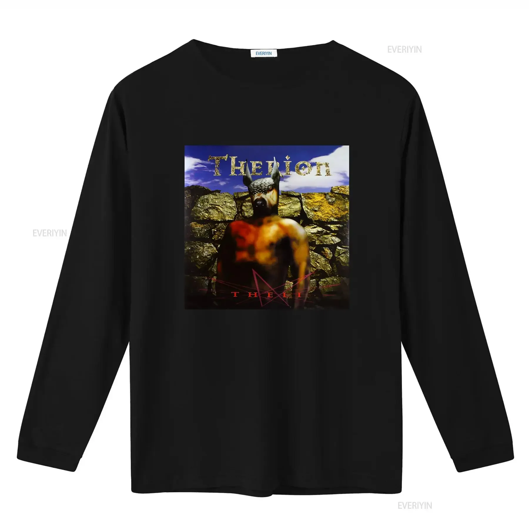 Therion Theli Official Men's T Shirt Print Rock Band Design vintage Washed Versatile Comfortable Breathable homme Casual - view 2