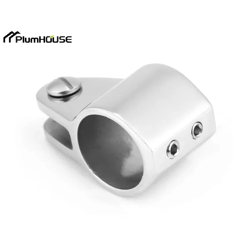 Stainless Steel 316 Double Screw 22mm 25mm Bimini Top Fitting Marine Slide Jaw Sleeve Pipe Eye