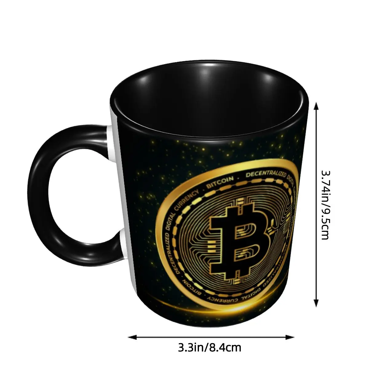 Personalized Bitcoin Crypto Cryptocurrency Mugs DIY Blockchain Btc Ceramic Milk Tea Coffee Cup