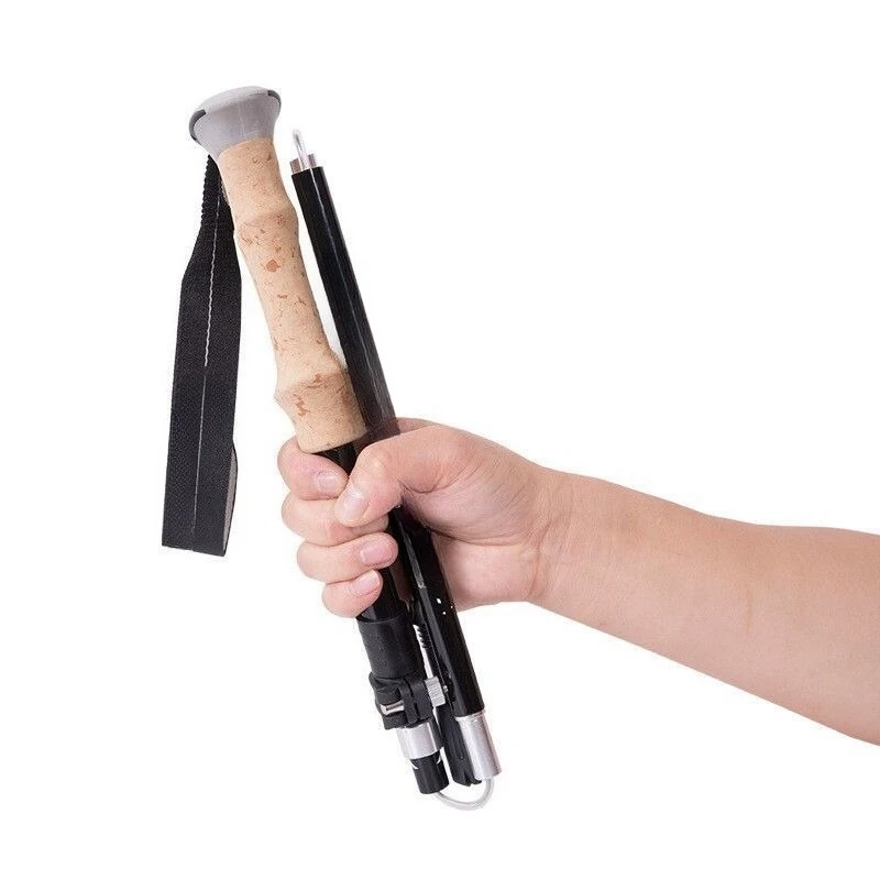 

Outdoor, fiber, folding dimension, mountaineering, cane ultrasound, telescopic men's and women's travel hiking