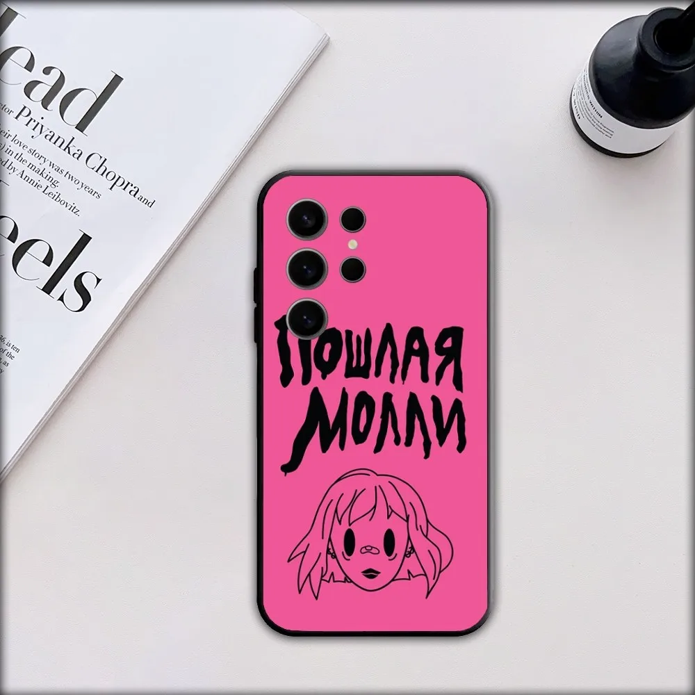 Band Poshlaya Molly Phone Case For Samsung S21,S22,S23,S24,S30,Ultra,S20,S30,Plus,S21 Fe,Note20 5G black Cover