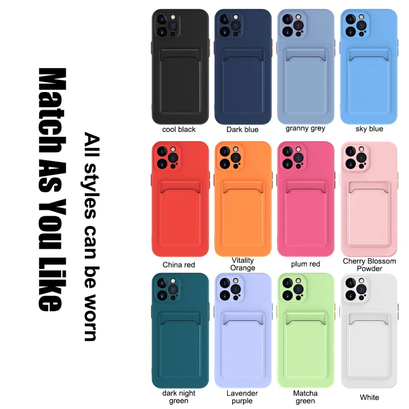 Luxury Silicone Card Holder Wallet Case For iPhone 15 14 13 12 11 Pro Max Plus Shockproof Phone Case Card Slot Cover Accessories image 6