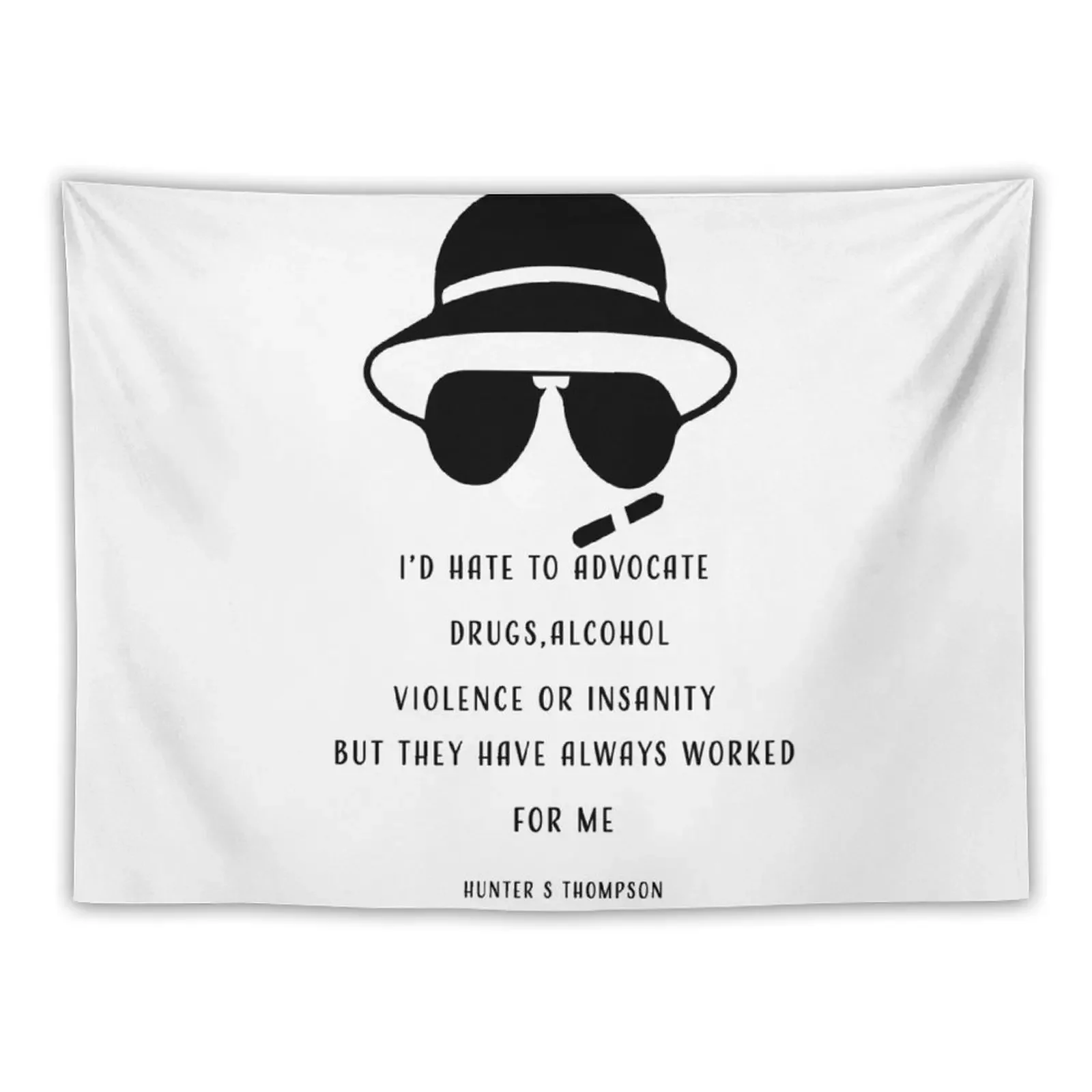 Hunter S Thompson Tapestry Room Decor Aesthetic Wall Decor Hanging On The Wall Room Decorations Aesthetics Tapestry