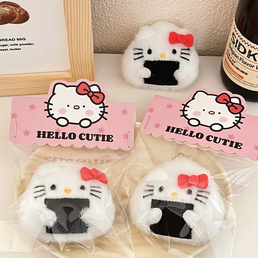 

*** Sanrio аниме Hello Kitty рисовый шар плюшевый кулон Kawaii сумка для девочек аксессуары мультфильм короткая плюшевая кукла брелок кулон
