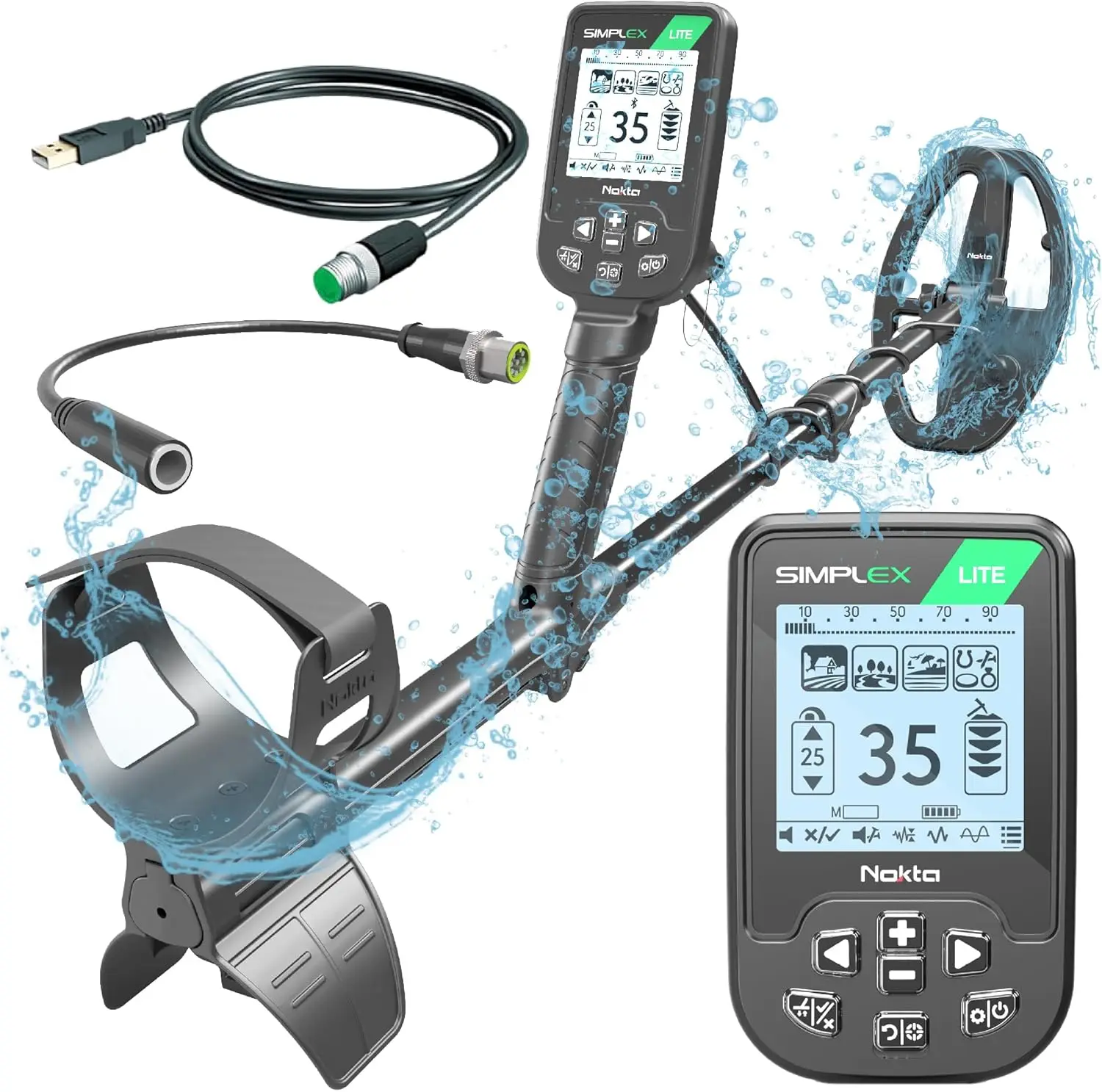 Underwater and Beach Metal Detection: Waterproof Metal Detector with Vibration, Ideal for All Metal Search