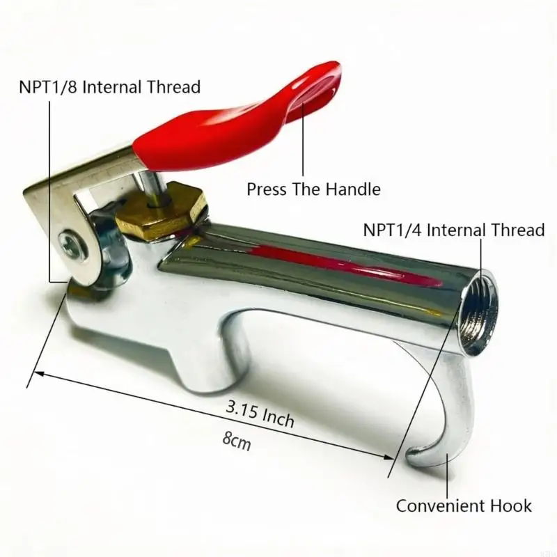 7-Piece Air Blower Set with Interchangeable Threaded Nozzles, 1/4-Inch Female Threaded Inlet, and Attachments for Cleaning 87HA