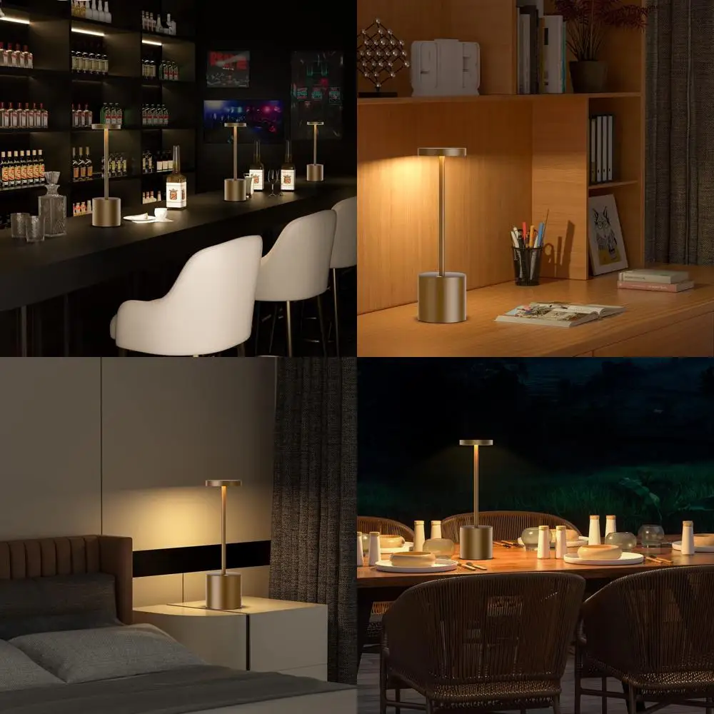 

2 Pack Cordless LED Table Lamps, Rechargeable 5000mAh Battery, Dimming & Portable for Outdoor and Indoor Use