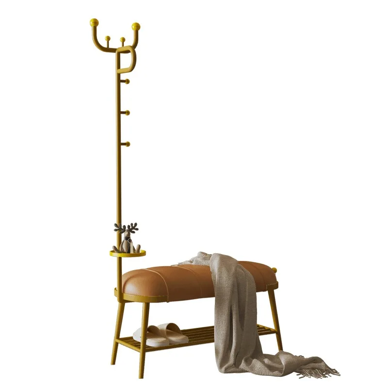 Cartoon childlike deer shoe changing stool, home design sense, multi-functional hanger integrated