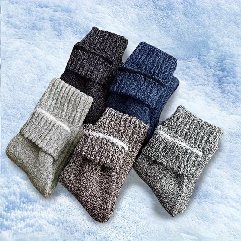 8/4/1 Meias de inverno quentes e grossas duplas neutras para esqui em climas extremamente frias e uso interno e externo