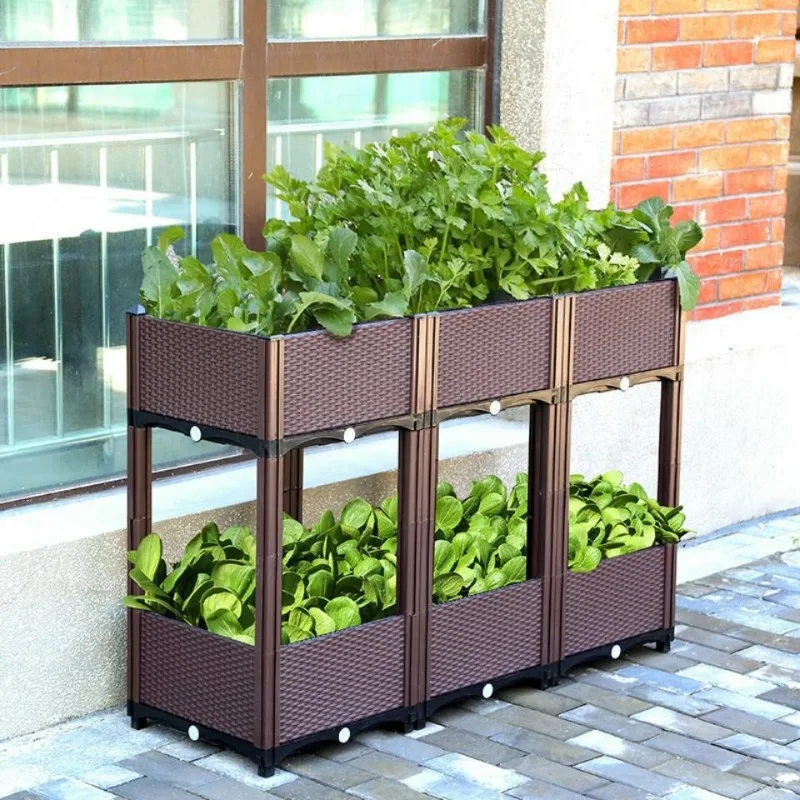 

Balcony vegetable planting box plastic flower pot