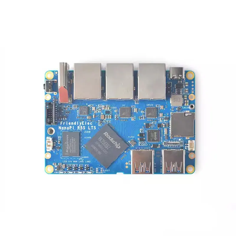 NanoPi R5S LTS 4GB RAM 32GB eMMC Rockchip RK3568B2 Quad-Cortex-A55 CPU 2.0GHz,2x PCIe 2.5Gbps Ethernet,OpenWRT