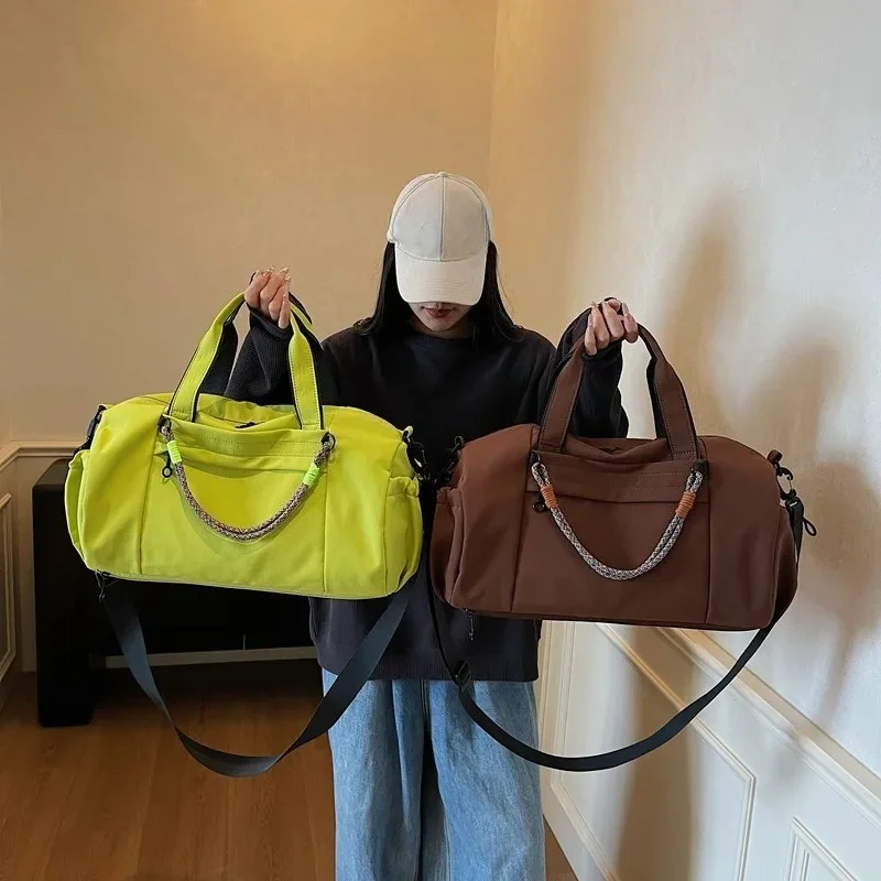 

Casual Lightweight Travel Bag Large Capaci Yoga Fitn Bag Single oulder Slant Cross ort Trip Lage Bag Simple Sle