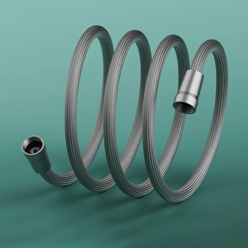 

Ручной душевой шланг, универсальный интерфейс, душевая трубка с защитой от намотки, гибкая нейлоновая трубка для душа, аксессуары для ванной комнаты