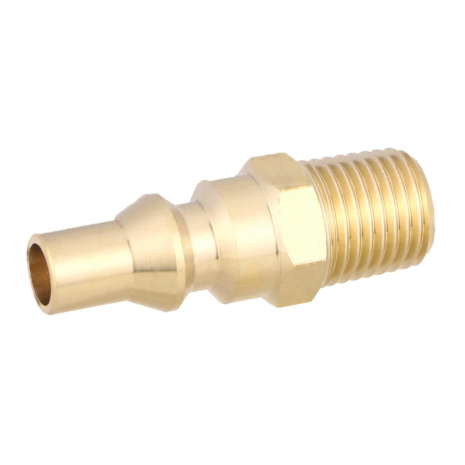 Brass 1/4 Inch Quick Gas Propane Quick Regulator Connector Kit Shutoff Connector for Outdoor Picnic BBQ Accessories (Golden)