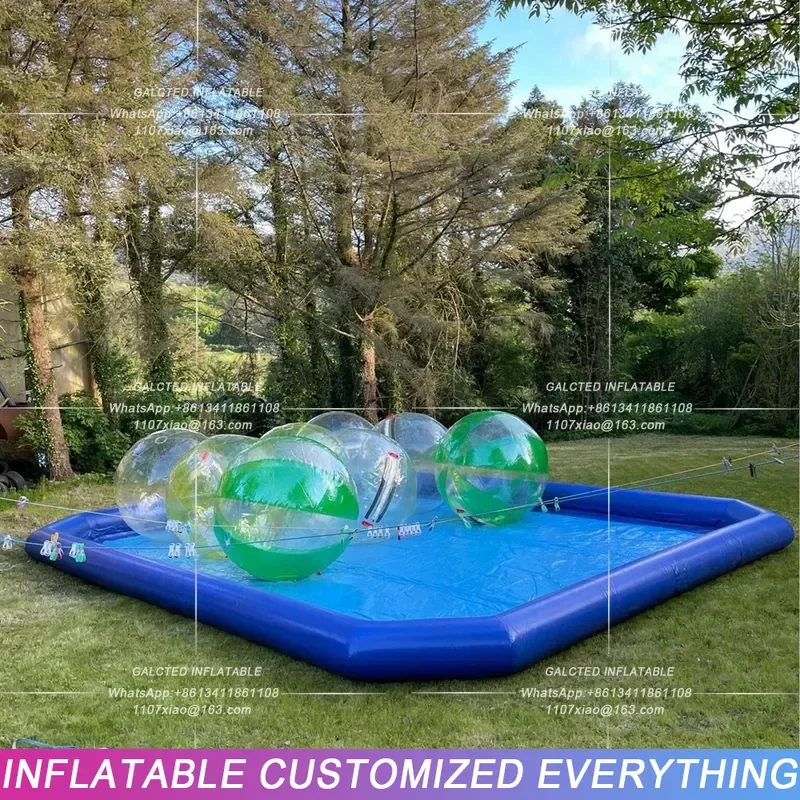 كرة المشي المائية كرة زورب 2 متر بولي كلوريد الفينيل كرة الهامستر البشرية نفخ بالون الماء معدات اللعب المائي الرقص الواضح