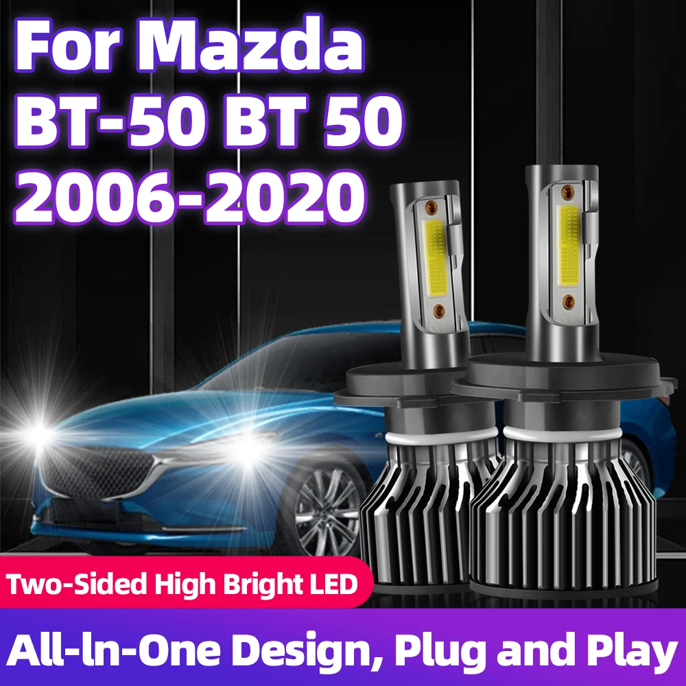 

For Mazda BT-50 BT 50 BT50 2006 2007 2008 2009 2010 2011 2012-2020 LED Headlight Bulb H4 HB2 Hi/Lo Beam Auto Car Head Lamp 6000K