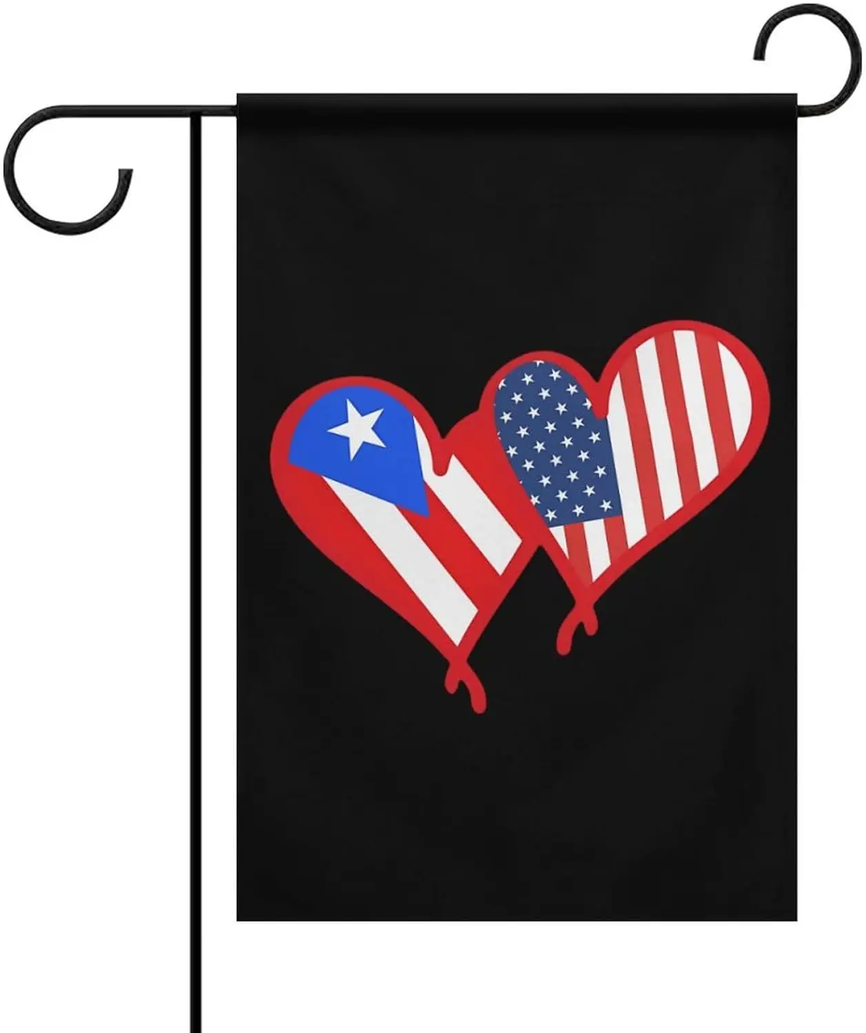 US And PR State Flag Funny Welcome Spring Garden Flag Novelty Double Sided Printed Yards Outdoor Flags 12 X 18 Inch YYN UUV  SSL