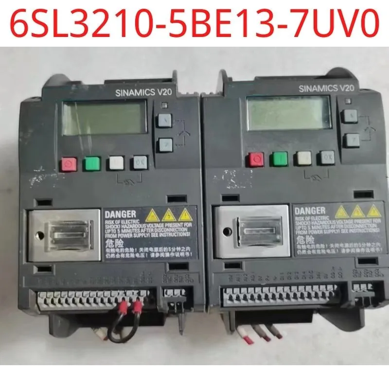 

used test ok real 6SL3210-5BE13-7UV0 SINAMICS V20 380-480 V 3 AC -15/+10% 47-63Hz rated power 0.37 kW with 150% overload