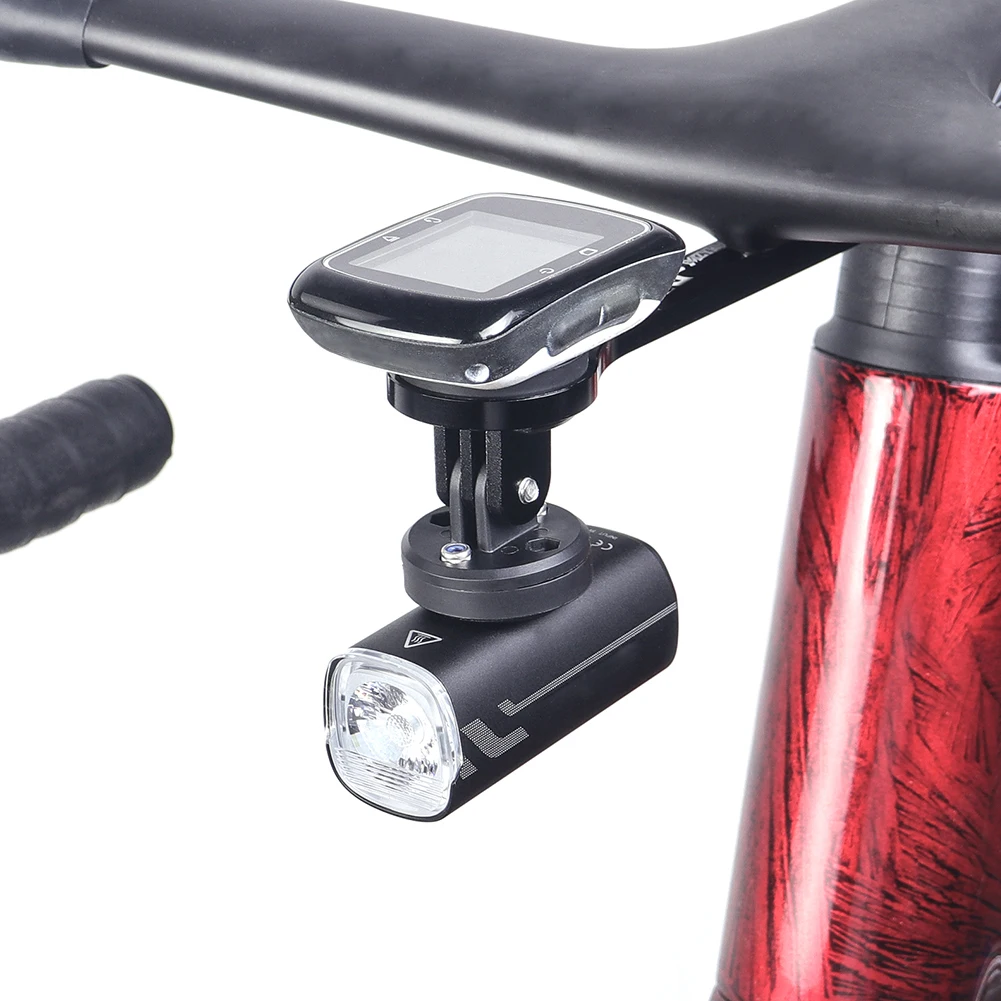 Bicycle Camera Adapter Mount Adjustable Angle MTB Road Bike Computer Base Cycling Front Light Bracket for Garmin/XOSS/Magene