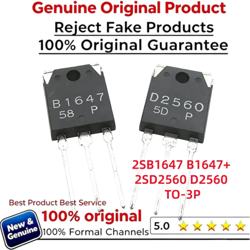 5-10Pairs 100% New Original2SB1647 B1647+2SD2560 D2560 Audio Amplifier Transistor TO-3P