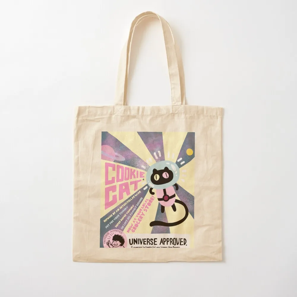 Cookie Cat Tote Bag Portable shopping bag female bag Cloth